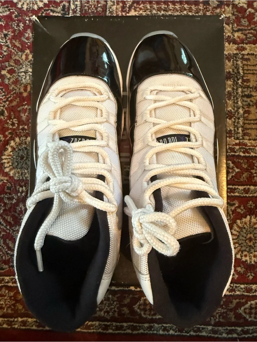Jordan 11 Retro Concord - Men’s Retro 11 High Top Sneakers - White/Black/Purple